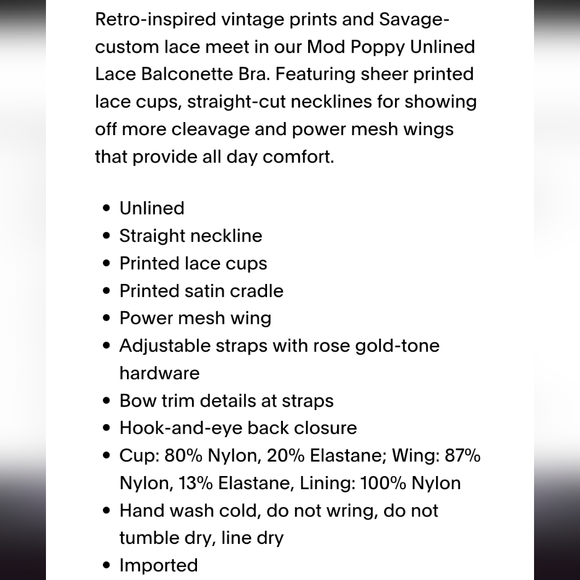 SAUVAGE X FENTY sold out! Mod Poppy embroidered balconette sheer luxury bra top - Picture 7 of 17